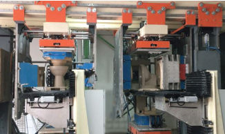 Battery type casting machine for Western-style WC (Number of mold parts: 3, 4, or 5)