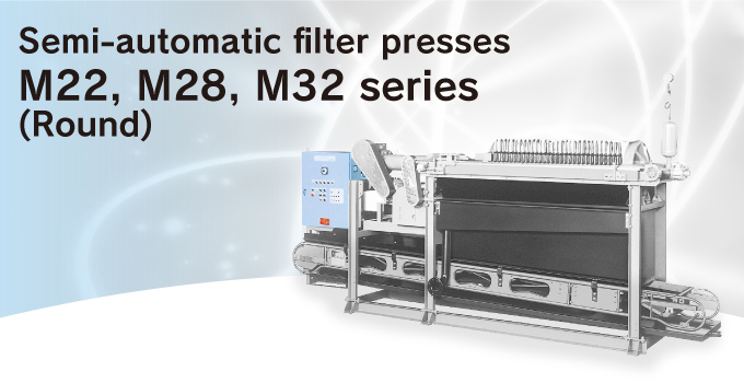 Semi-automatic filter presses M22, M28, M32 series (Round)