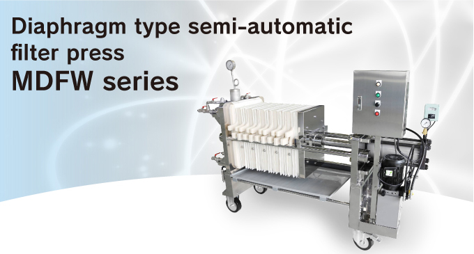 Diaphragm type semi-automatic filter press MDFW series