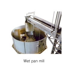 Wet pan mill