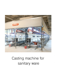 Casting machine for
sanitary ware