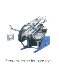 Press machine for hard metal