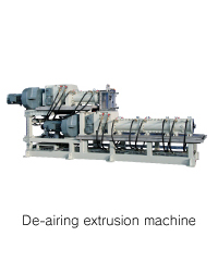 De-airing extrusion machine